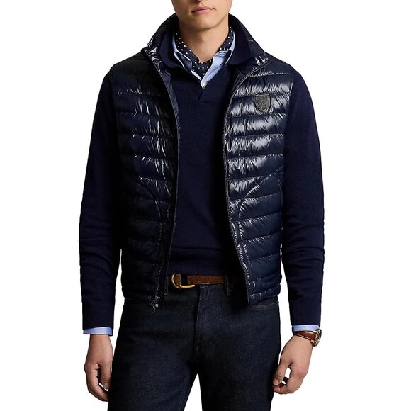 Polo Ralph Lauren Men's Insulated Performance Glossy Quilted Puffer Vest Navy XL